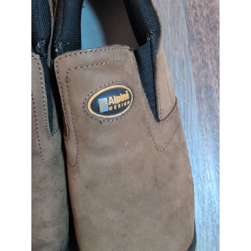 Alpine Design Men's Size 11M Brown Leather Casual Slip On Comfort Shoes - Picture 4 of 16
